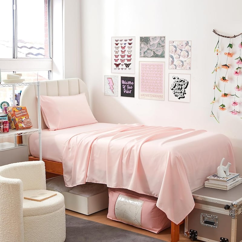 Dorm Haul® - Comfy College Sheets - Twin XL Bedding - Heavenly Pink