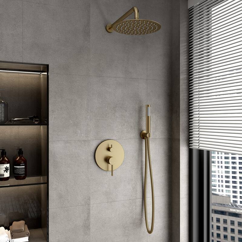 10-Inch Wall Mount Round Shower Set