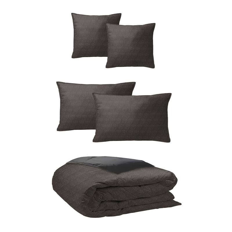 Underwood Chocolate Twin Comforter & 1 Sham Set, plus 1 bonus cushion