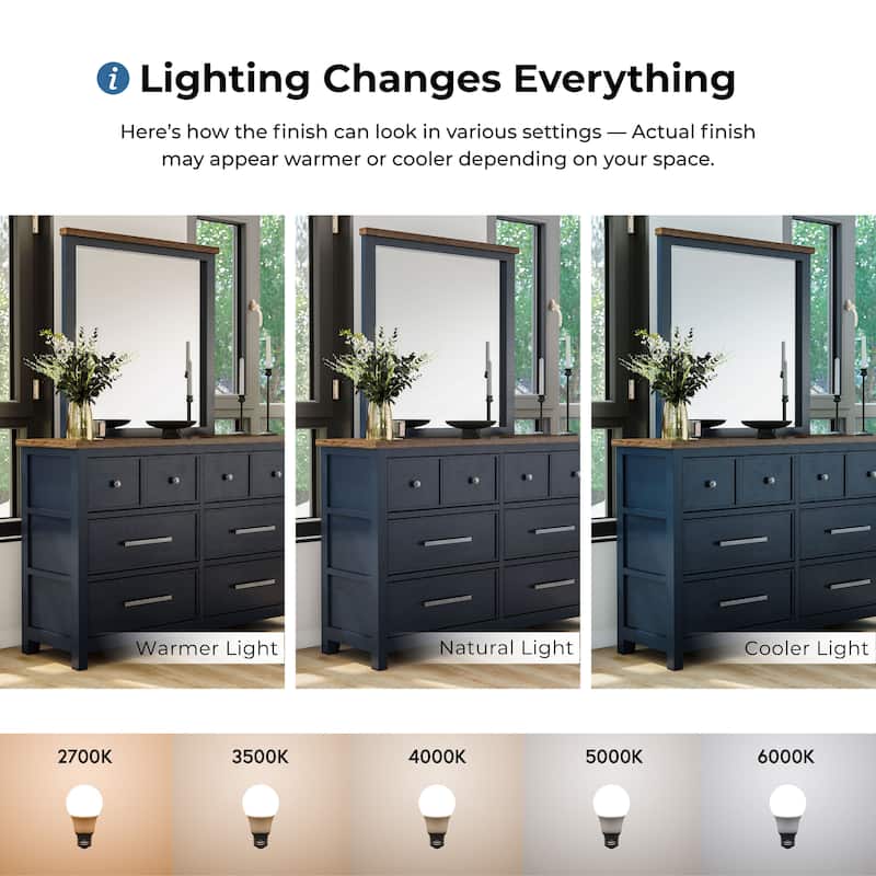 Furniture of America Althea Modern Farmhouse 6-Piece Wood Kids Panel Bedroom Set