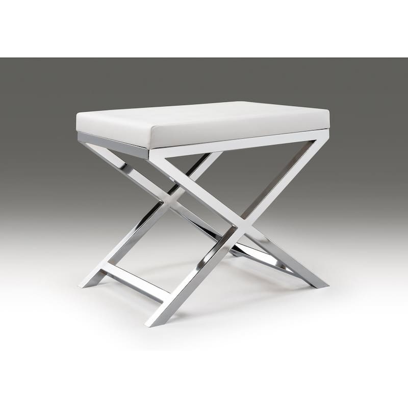 PU chair with chrome base - White/Silver