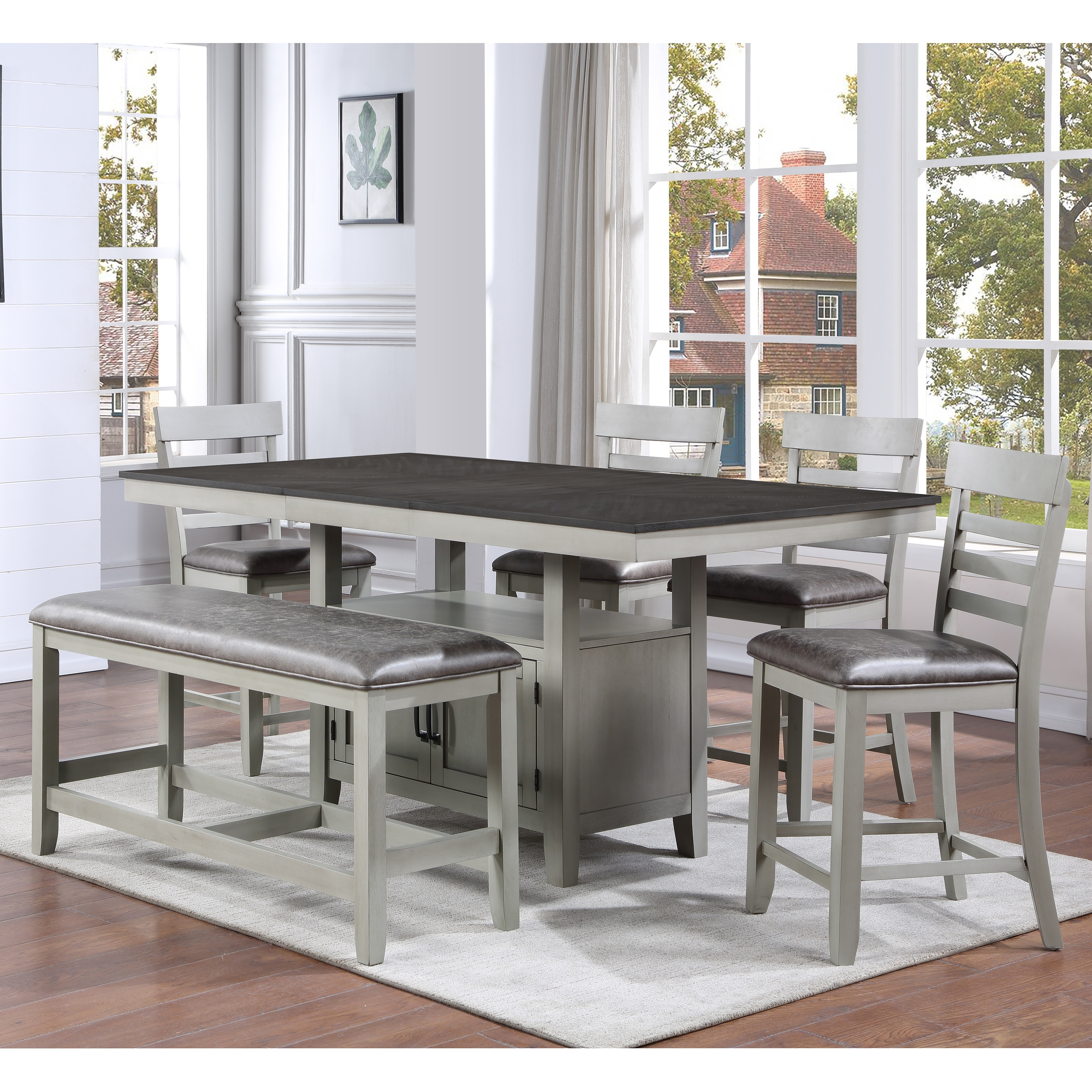 Gray barn dining set cheap