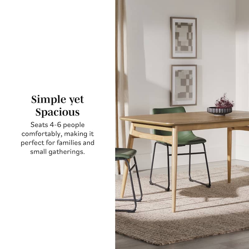 Middlebrook Designs Mid-Century Modern 59" Wood Dining Table