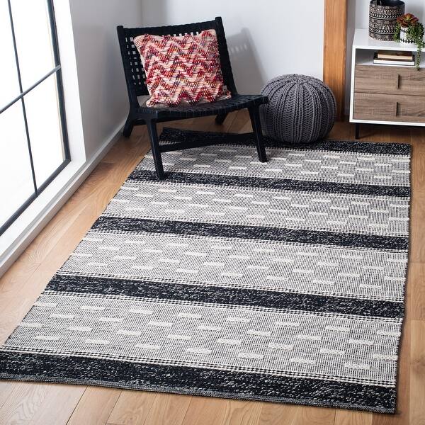 Shop Safavieh Handmade Striped Kilim Gerarda Modern Cotton Rug Overstock 30810031