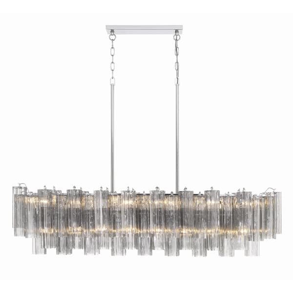 slide 2 of 6, Crystorama Lighting Group ADD-317-SM Addis 14 Light 52" Wide Linear Polished Chrome