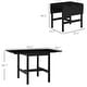 preview thumbnail 3 of 6, HOMCOM Folding Dining Table with Solid Wood Frame, Collapsible Drop Leaf Table for Small Spaces, Extendable Kitchen Table, Black
