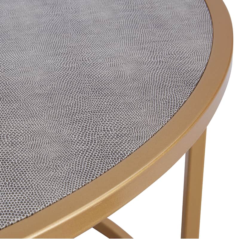 NPD Furniture Anza Faux Shagreen Nesting Coffee Table Set of 2
