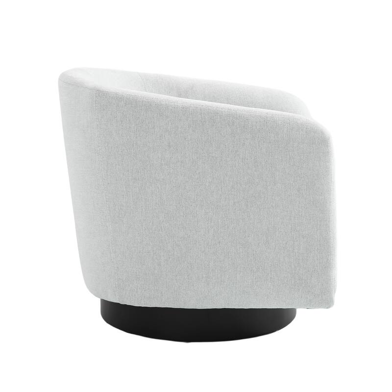 Modern Round Swivel Accent Chair Set of 2 Barrel Chair for Living Room