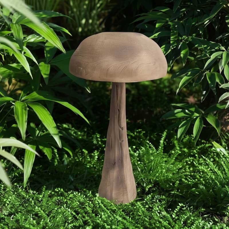 Polyresin Garden Statuary Mushroom-Inspired Design - 32" Brown
