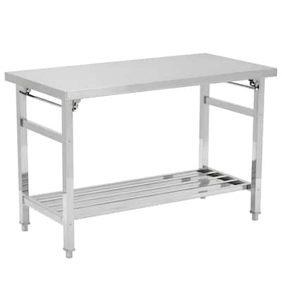 24 x 47 Inches Folding Stainless Steel Work Table