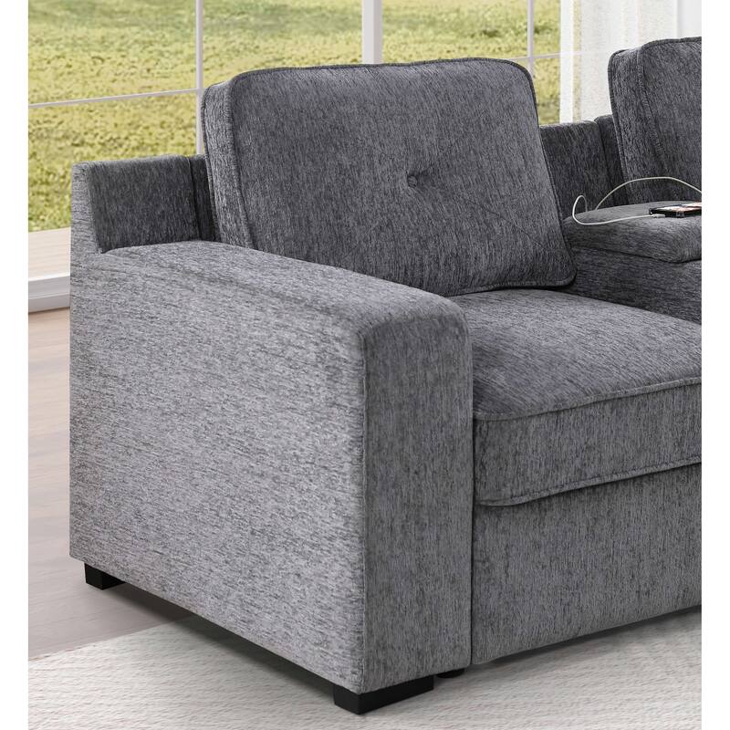 Oversized U Shaped Sleeper Sectional Sofa Pull Out Couch Bed
