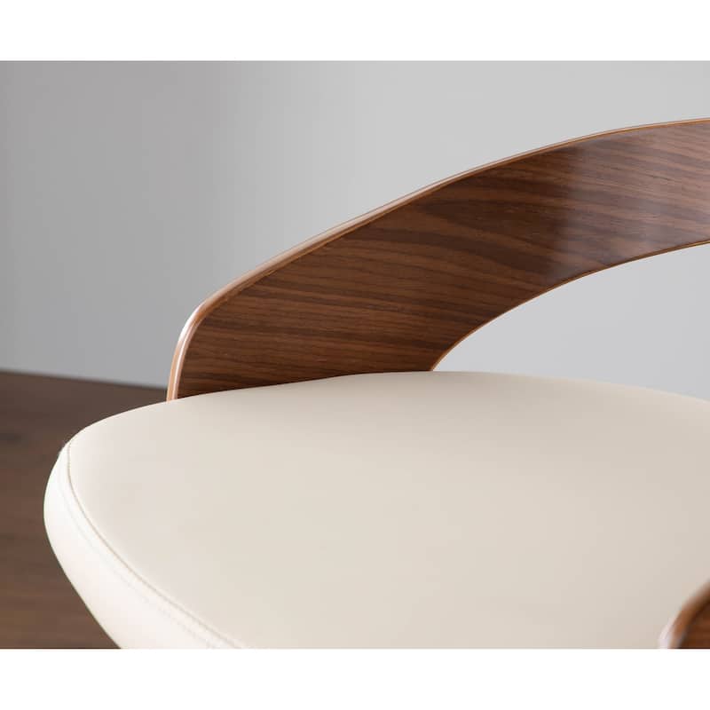 Carson Carrington Stavanger 24" Fixed-Height Counter Stool with Bent Wood Legs & Round Footrest (Set of 2)