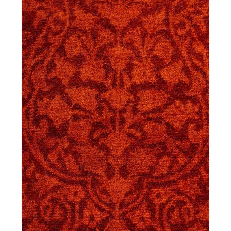 Overdyed One-of-a-Kind Hand-Knotted Area Rug - Orange - 2' 7" x 10' 1"