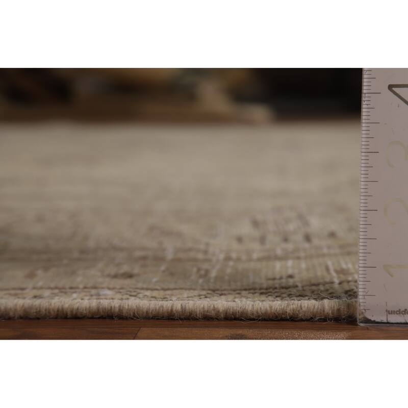 Tabriz Persian Vintage Area Rug Handmade Oriental Wool Carpet - 9'8" x 12'8"