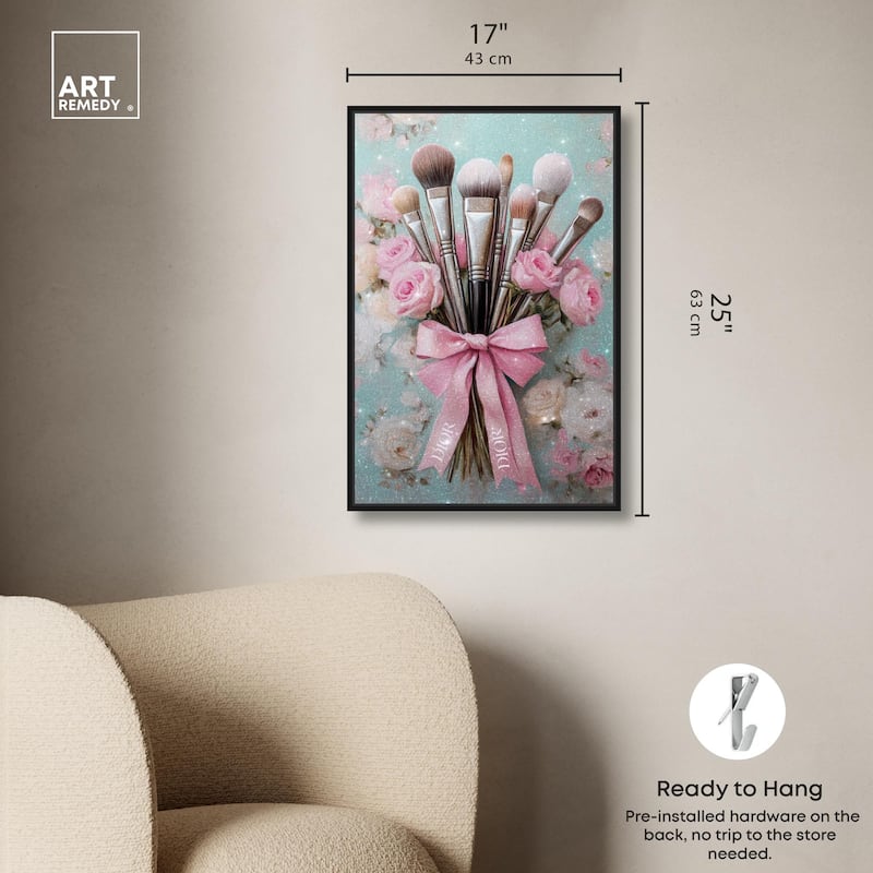 Bouquet of Make Up Brushes Canvas by Art Remedy