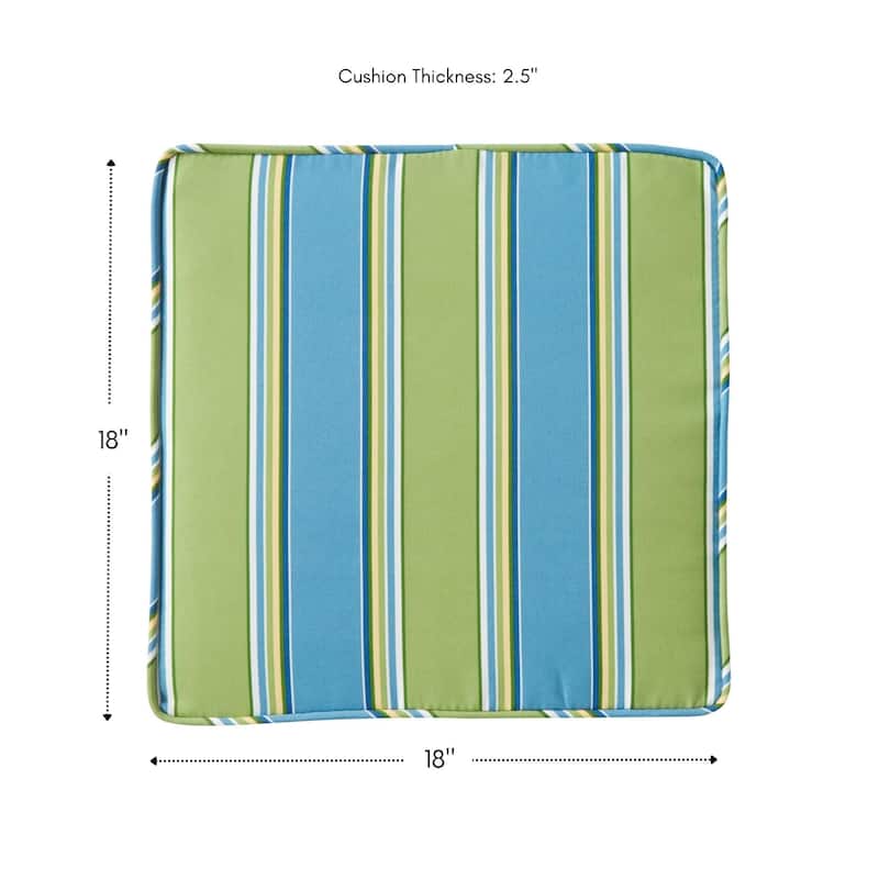 Greendale Home Fashions 18" Square Outdoor Chair Pad (Set of 2)