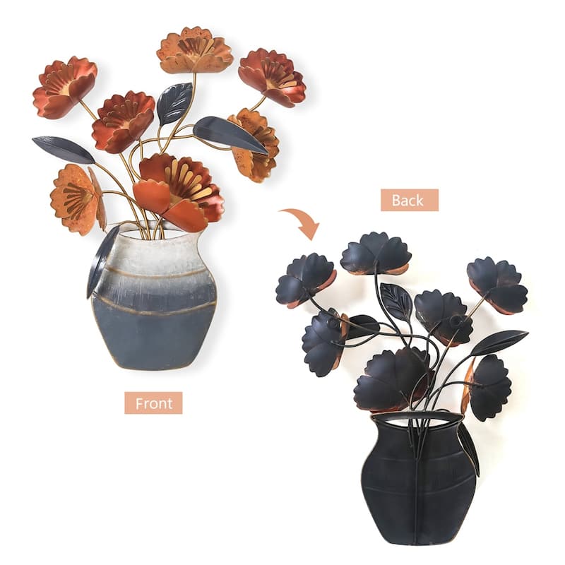Adeco Metal Flower Wall Decor