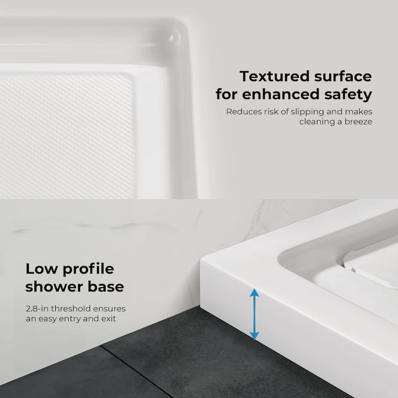 Ove Decors 15SBR-ERIK54 Erika 54" x 32" Rectangular Shower Base with