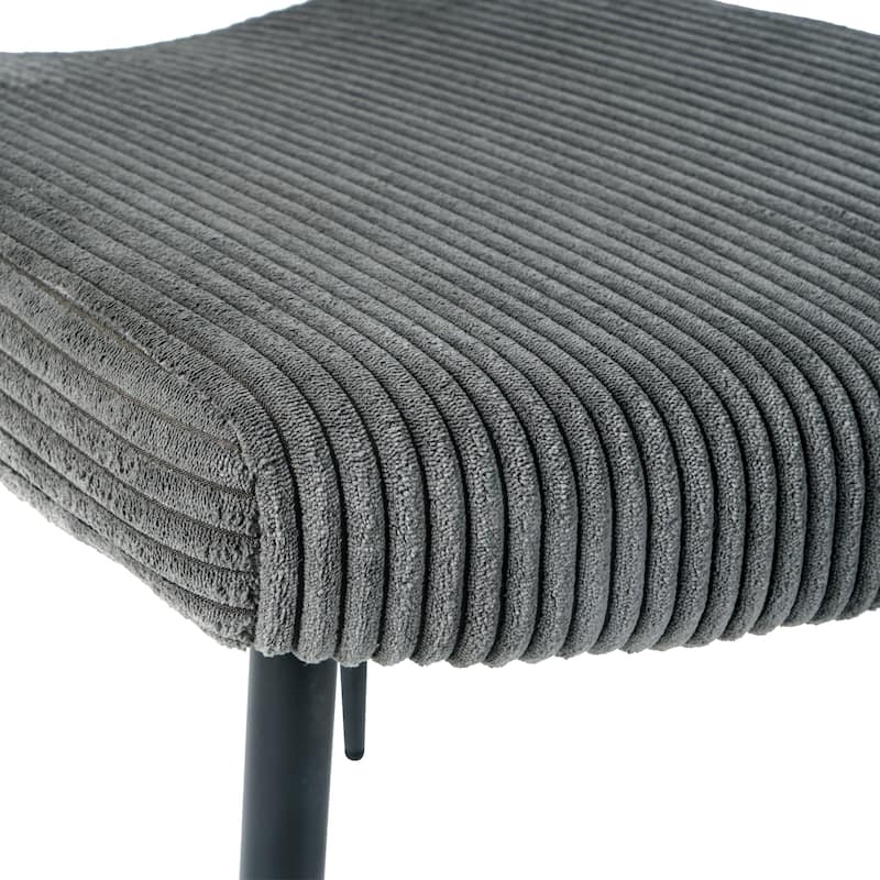 Fabric Seat Metal Frame Dining Chairs(set of 2)