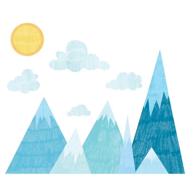 WallPops WallPops The Peak of Mountain Wall Decal