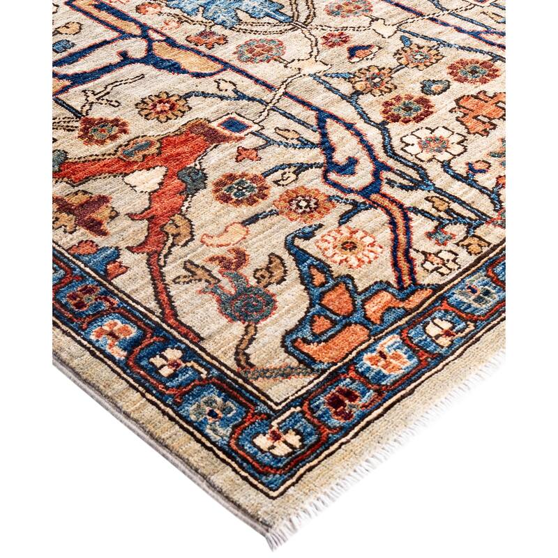 Serapi One-of-a-Kind Hand-Knotted Area Rug - Ivory - 8' 0" x 9' 10"