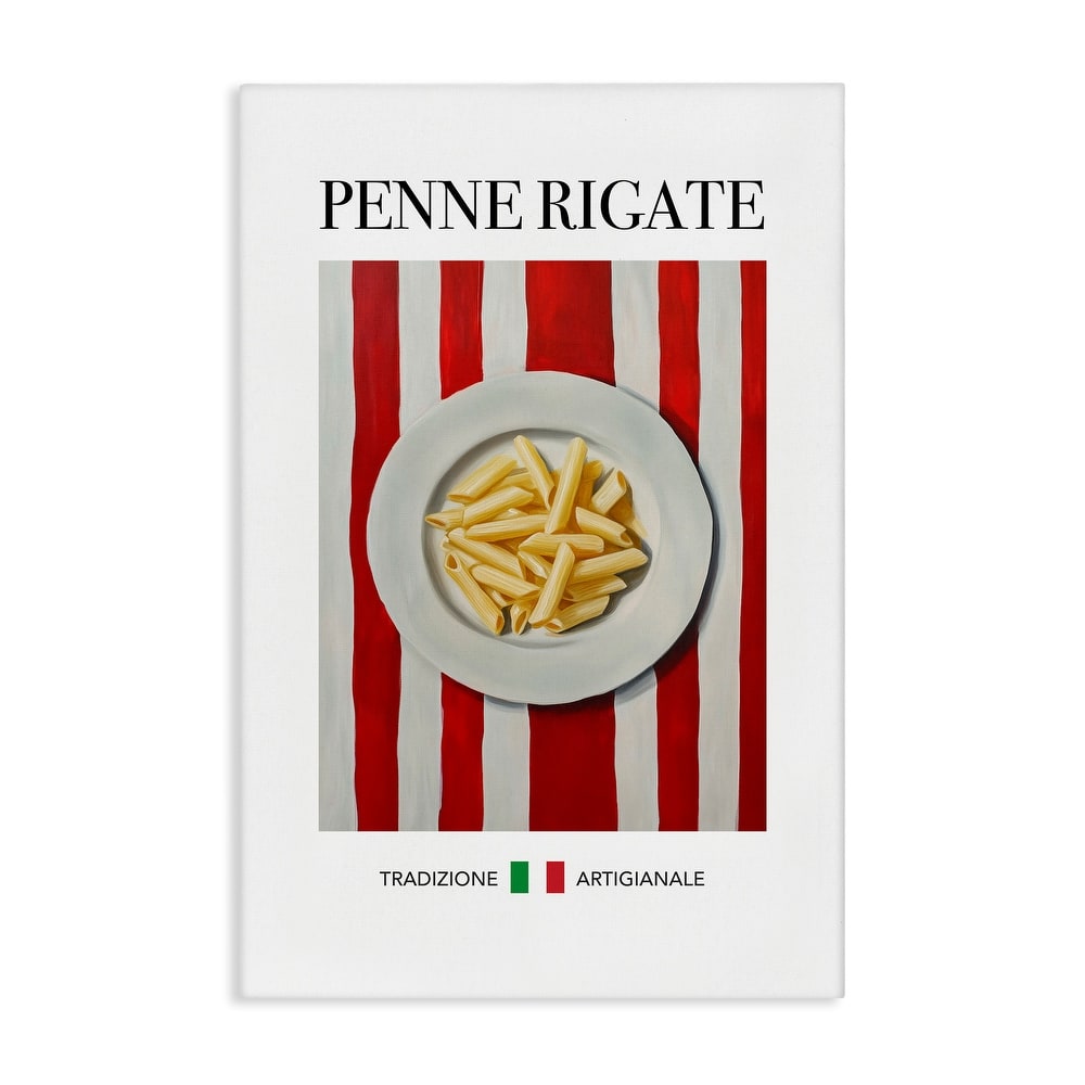 Stupell Traditional Penne Rigate Pasta Canvas Wall Art Design By Andreas Magnusson