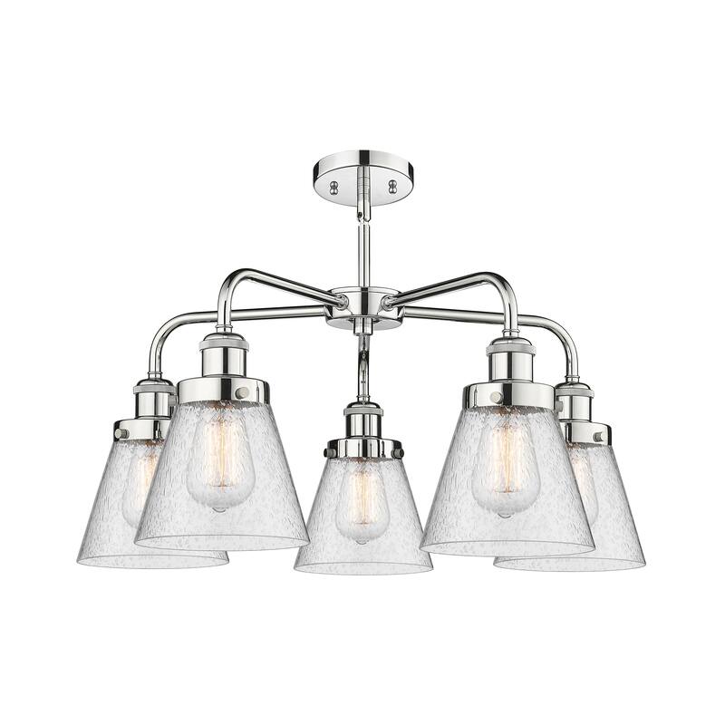 Innovations Lighting Cone - 5 Light 24" Stem Hung Chandelier