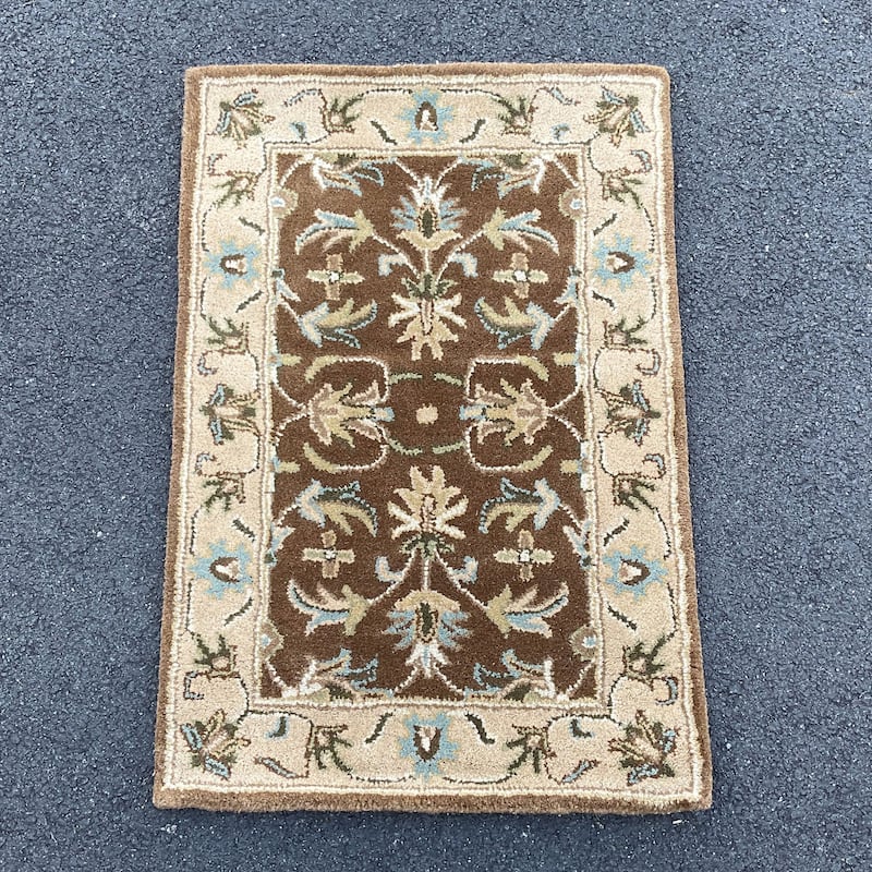 HERAT ORIENTAL Handmade Mahal Wool Rug Collection - 2' x 3' - Brown/Beige