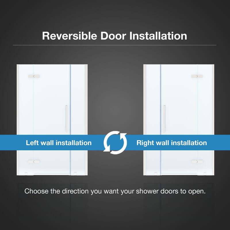 OVE Decors Tampa Alcove Frameless Pivot Hinge Shower Door, 2025