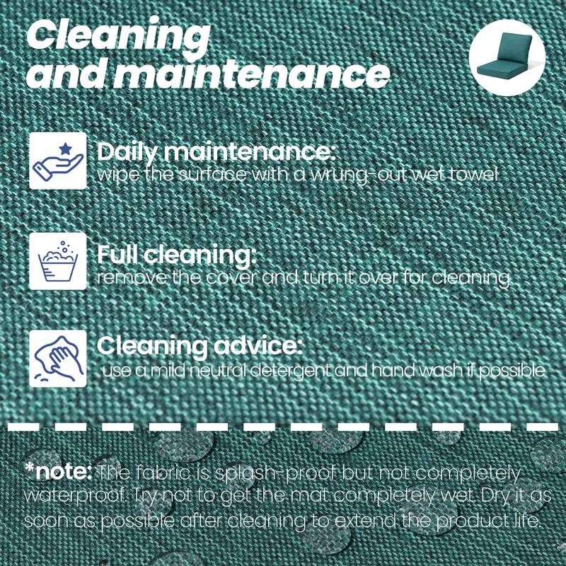 27.6 in W * 24.4 in D Outdoor Patio Deep Seat Cushion Chair Set