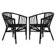 preview thumbnail 1 of 14, SAFAVIEH Adriana Rattan Accent Chairs (Set of 2) - 22.8" W x 23.6" L x 30.3" H Black