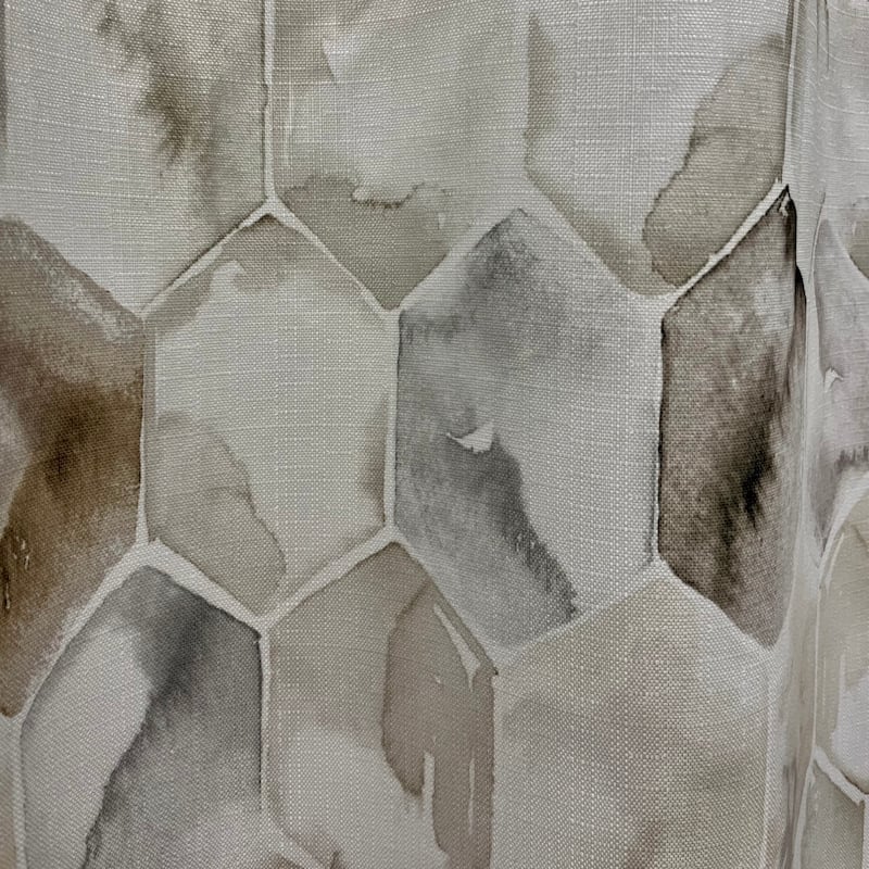 Allen Watercolor Tiles Single Shower Curtain