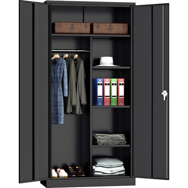 63''-72'' H Large-Capacity Lockable Closet Garage Storage Work