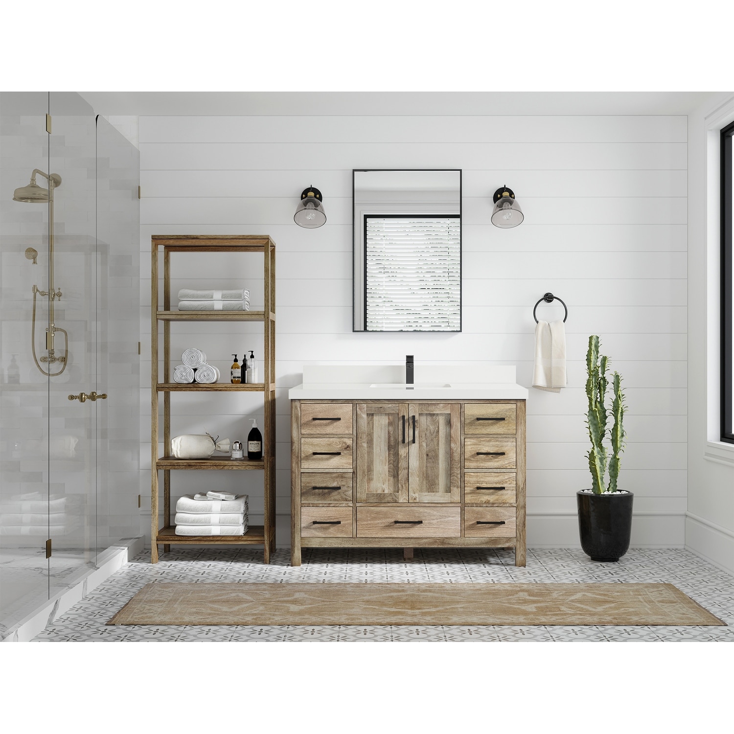 Willow Collections 48 Inch Wide Malibu Mango Single Sink Bathroom Vanity in Mango Finish-image
