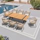 Option Brown table with beige cushion chair