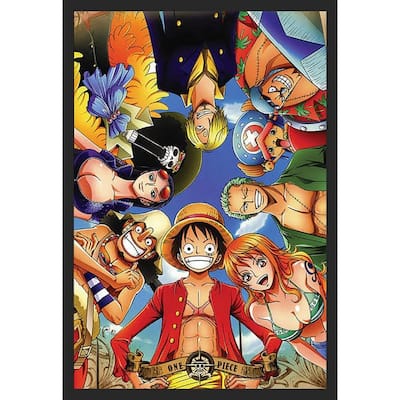 One Piece / Vert Circle Characters In A Circle Framed Poster - 24 x 36 Inch