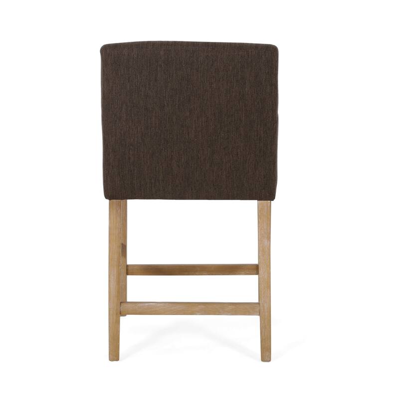 Upholstered Counter Stool 26 Inch Seat Height with H Frame Base