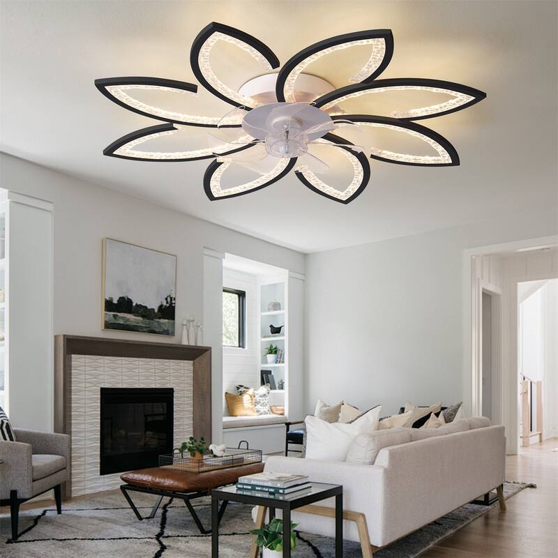 35.4" Ceiling Fan with Lights, Remote Control 3 Color Temperatures