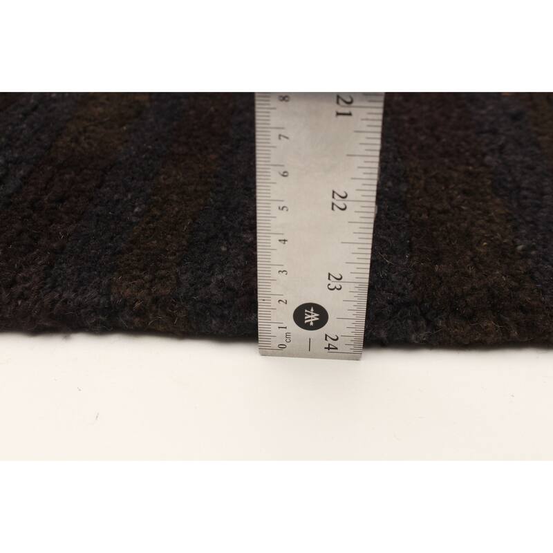 ECARPETGALLERY Hand-knotted Opulence Navy Wool Rug - 3'1 x 11'7