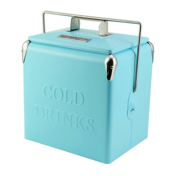 slide 1 of 11, Permasteel 14 Qt. Portable Picnic Cooler, Turq