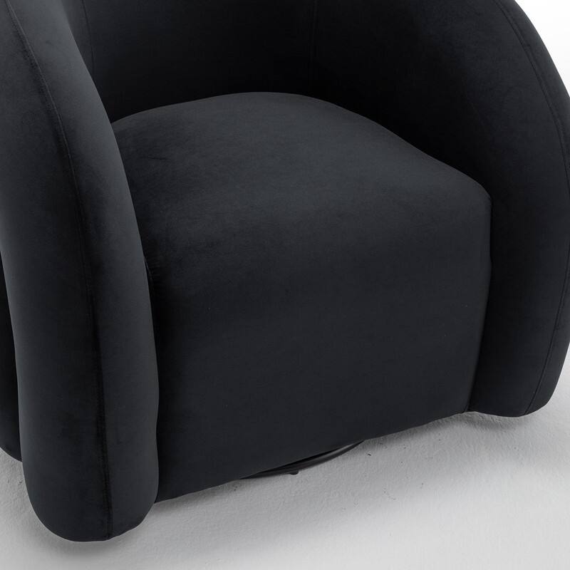 SEYNAR Modern Glam Velvet 360 Degree Swivel Accent Armchair with Tufted Back Set of 2