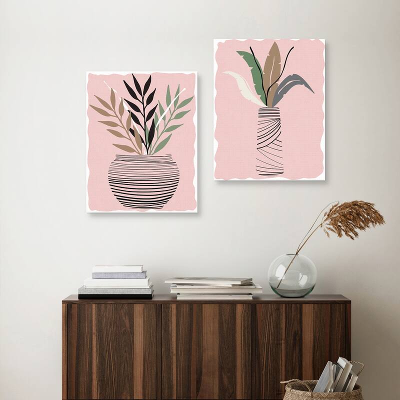 Wired Palm I, Wired Palm II by Daniela Santiago Canvas Art Prints