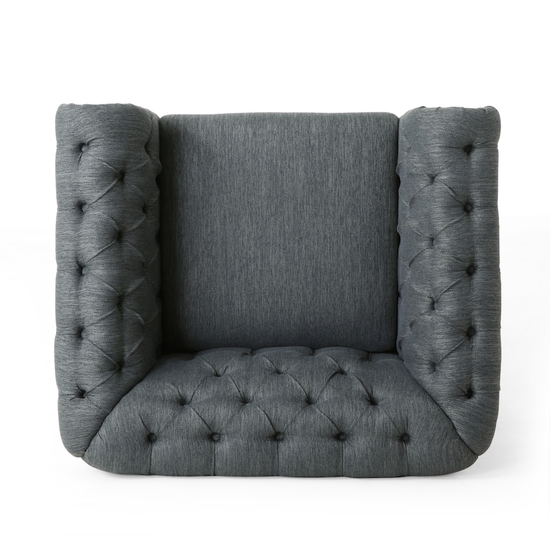 Castalia Chesterfield Tufted Club Chair by Christopher Knight Home - 39.00" L x 33.50" W x 28.00" H