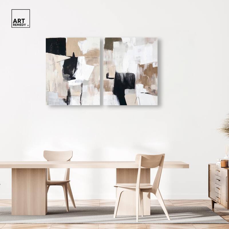 Endless Contrast Canvas Set of 2 by Art Remedy, Gallery Wrapped