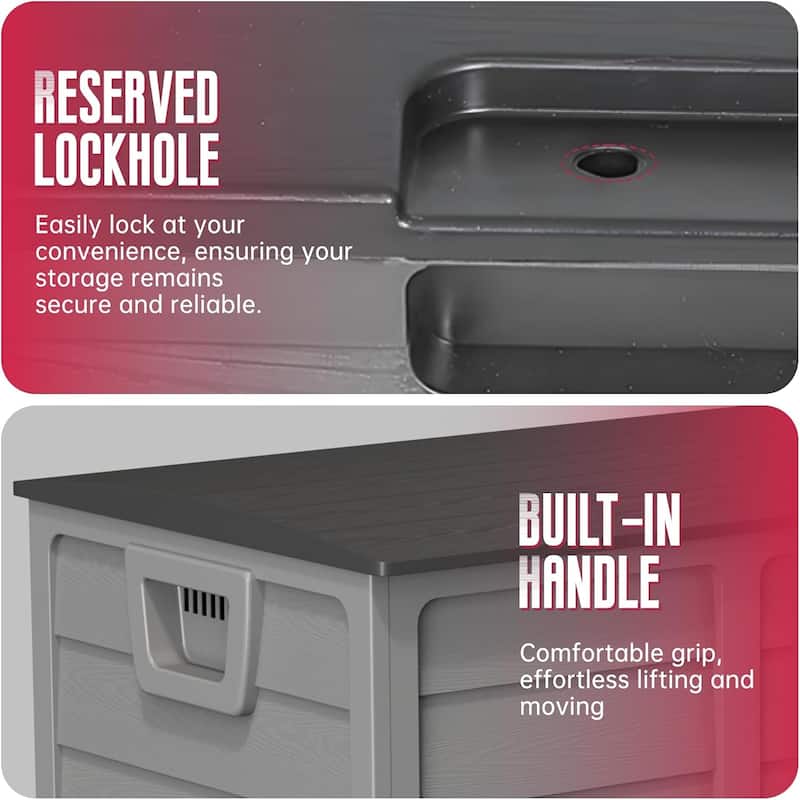 75 Gallon Outdoor Patio Durable Resin Storage Deck Box