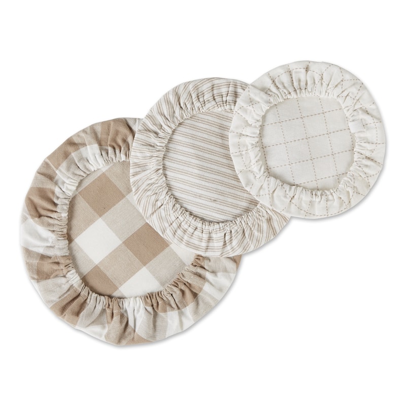 DII Asst Stone Farmhouse Woven Dish Cover (Set of 3)