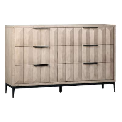 Emilia Pine Modern 6-Drawer Storage Dresser