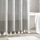 preview thumbnail 10 of 9, Porch & Den Onassis Modern Stripe Tassel Shower Curtain