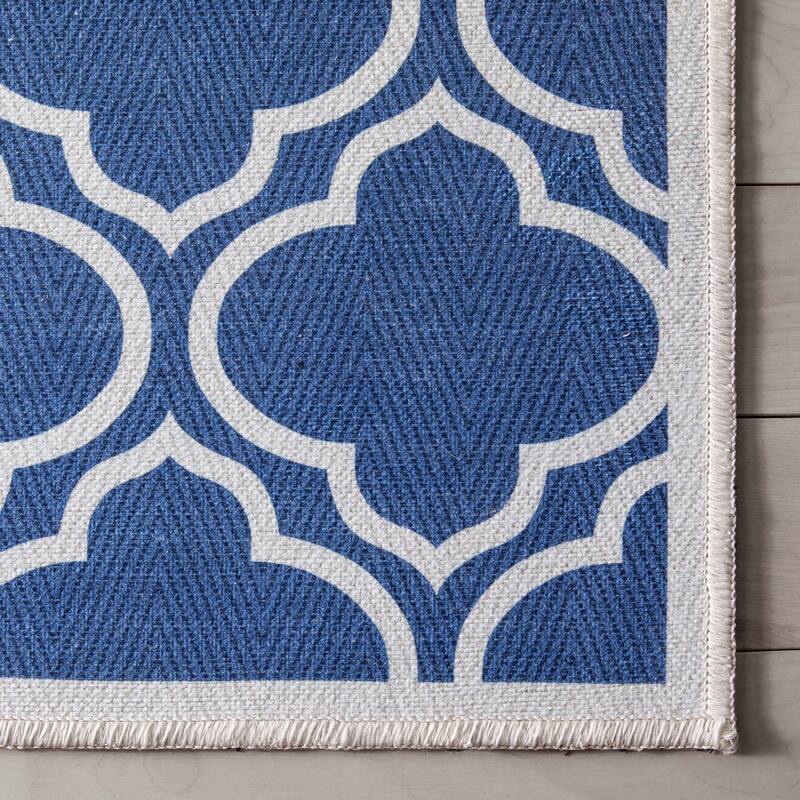 Well Woven Apollo Lattice Moroccan Machine Washable Area Rug