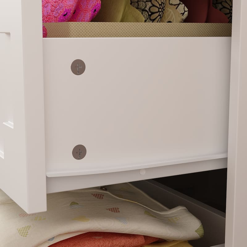 Modern 12-Drawer White Wooden Dresser for Bedroom and Living Room Storage